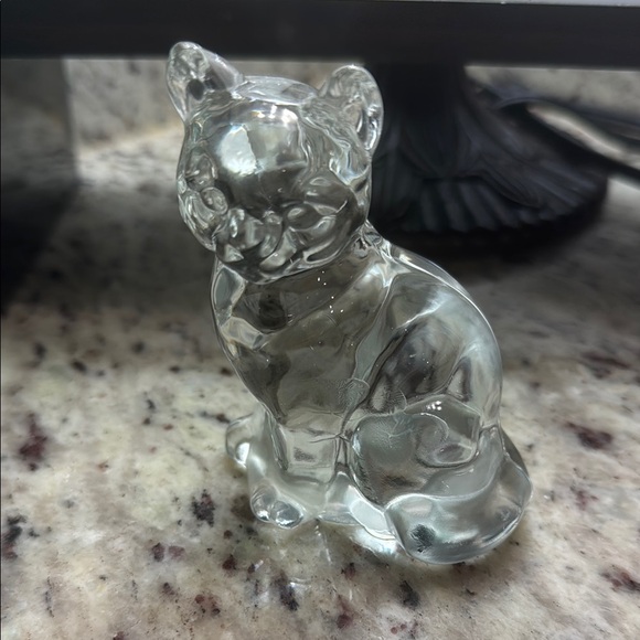 NIB Fenton Glass Cat (CLEAR) - Picture 1 of 3